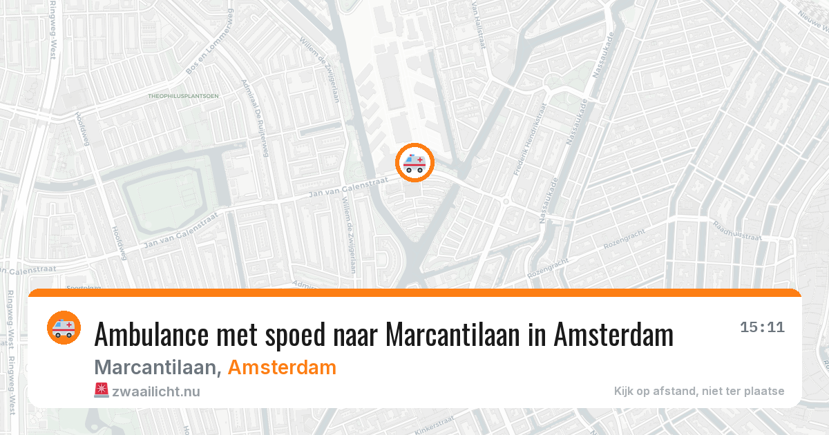 Ambulance met spoed naar Marcantilaan in Amsterdam — 19 mrt 2026