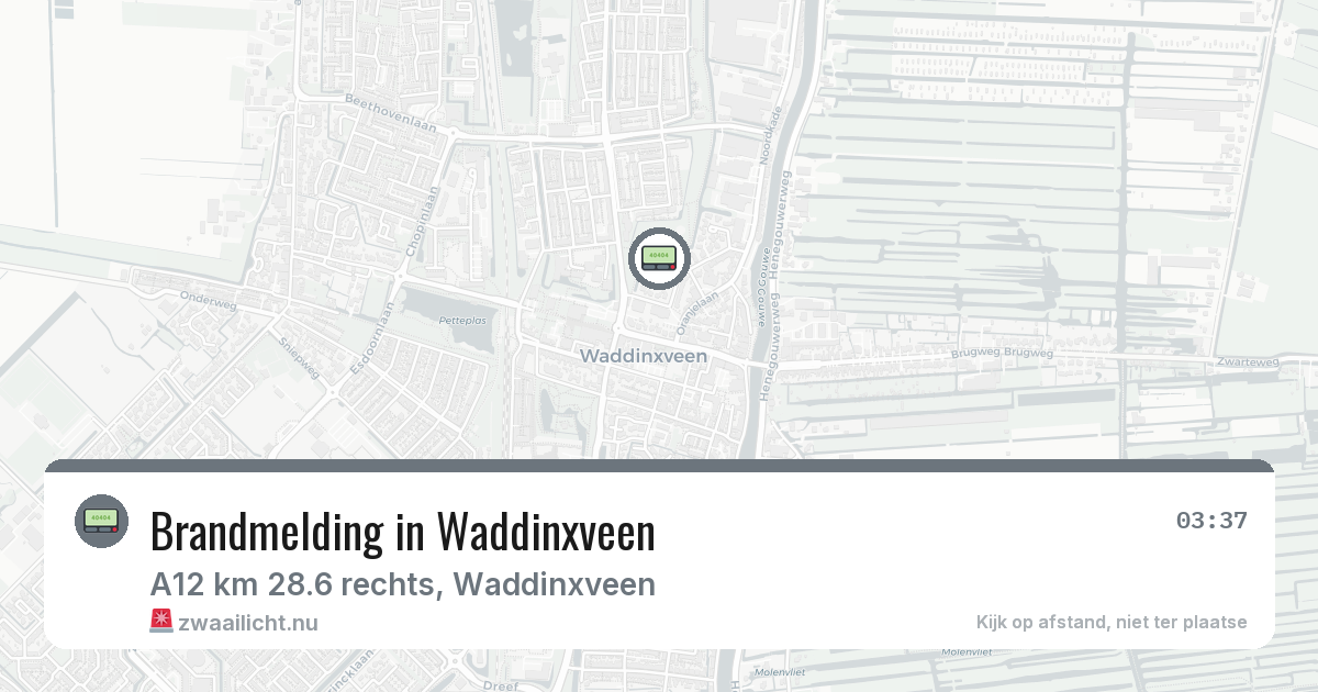 Brandmelding in Waddinxveen — 26 feb 2026