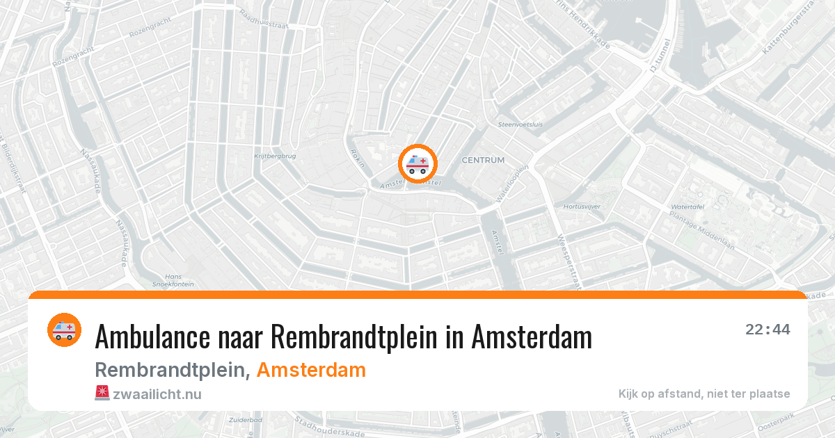 Ambulance naar Rembrandtplein in Amsterdam — 26 mei 2026
