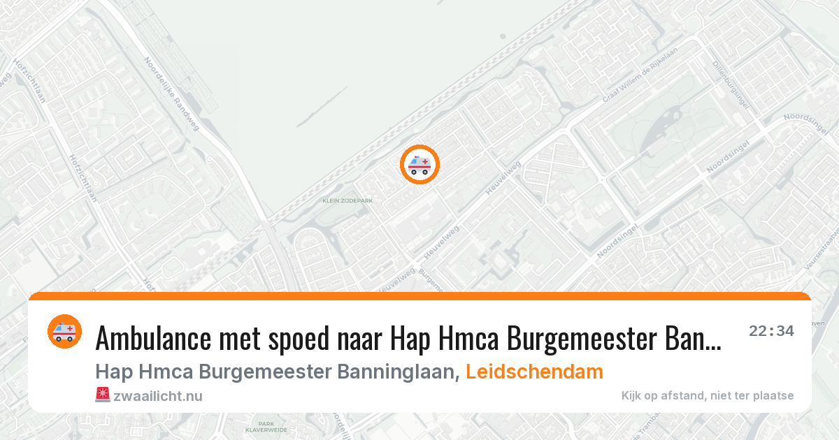 Ambulance met spoed naar Hap Hmca Burgemeester Banninglaan in Leidschendam — 31 jan 2026