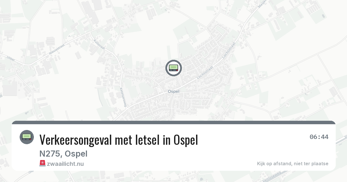 Verkeersongeval met letsel in Ospel — 4 mei 2026