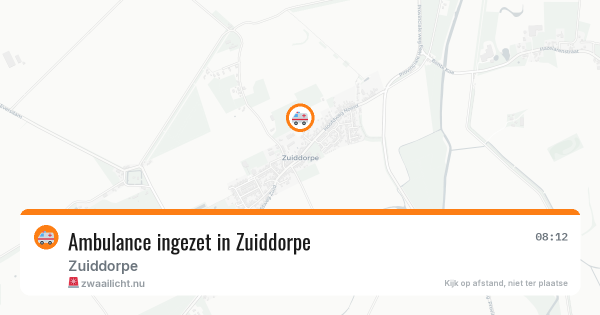 Ambulance ingezet in Zuiddorpe — 18 jul 2026