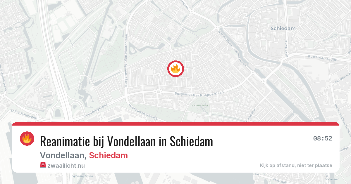 Reanimatie bij Vondellaan in Schiedam — 11 jul 2026