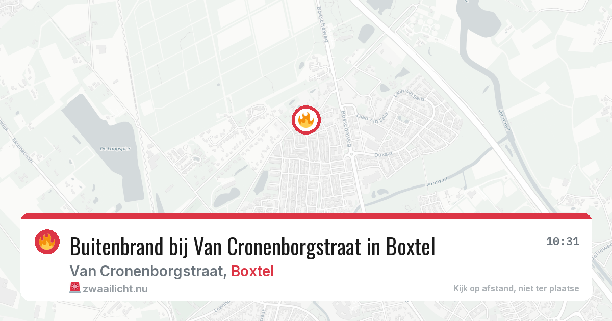 Buitenbrand bij Van Cronenborgstraat in Boxtel — 25 jul 2026