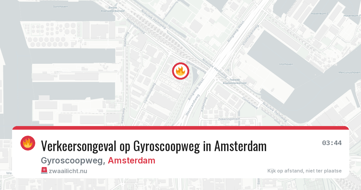 Verkeersongeval op Gyroscoopweg in Amsterdam — 11 jul 2026