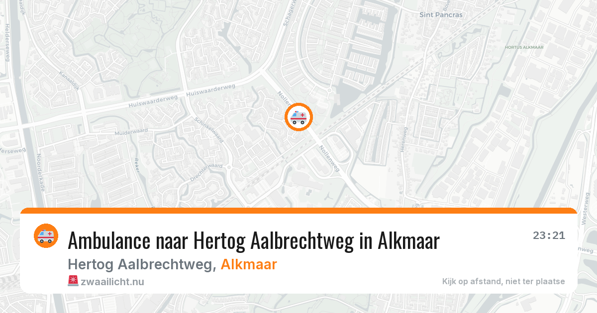 Ambulance naar Hertog Aalbrechtweg in Alkmaar — 17 jul 2026