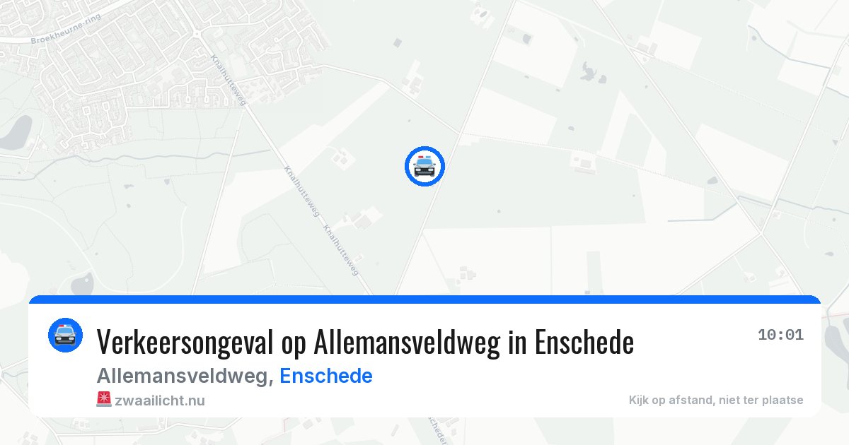 Verkeersongeval op Allemansveldweg in Enschede — 15 mei 2026