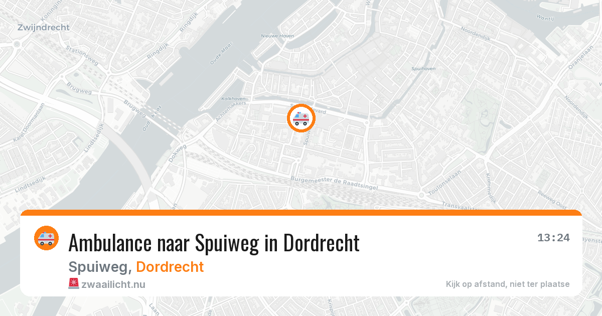Ambulance naar Spuiweg in Dordrecht — 17 jul 2026