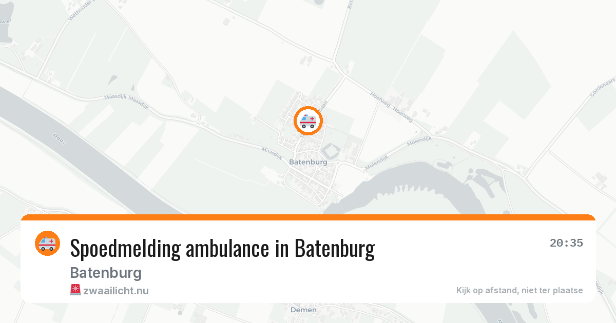 Spoedmelding ambulance in Batenburg — 13 jul 2026