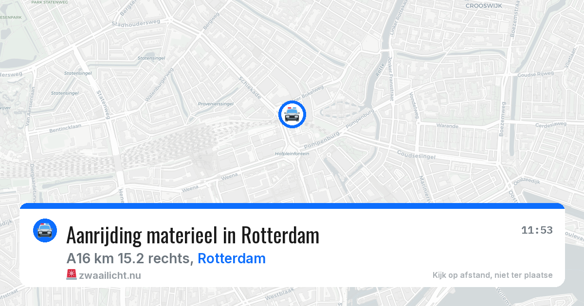 Aanrijding materieel in Rotterdam — 10 jul 2026
