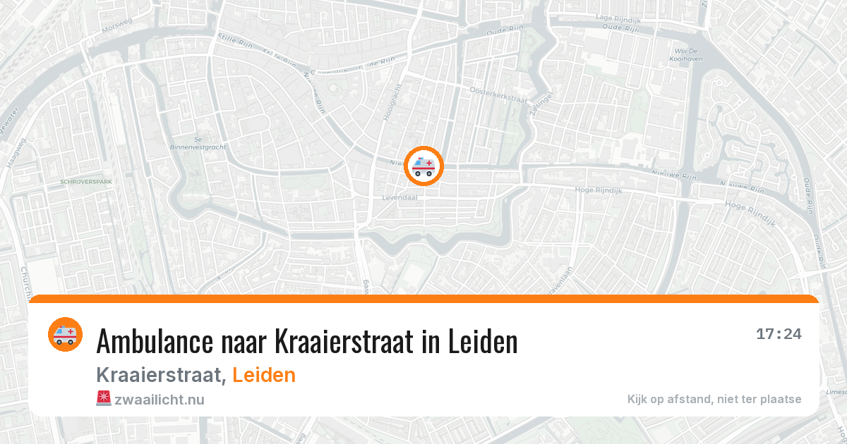 Ambulance naar Kraaierstraat in Leiden — 18 mrt 2026