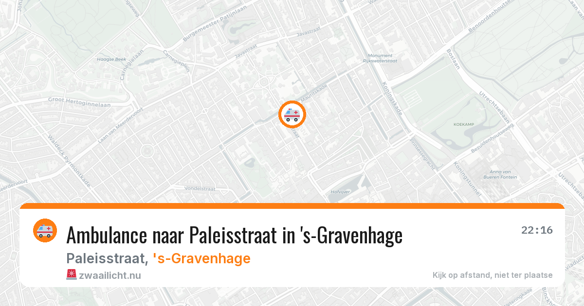 Ambulance naar Paleisstraat in 's-Gravenhage — 26 mei 2026
