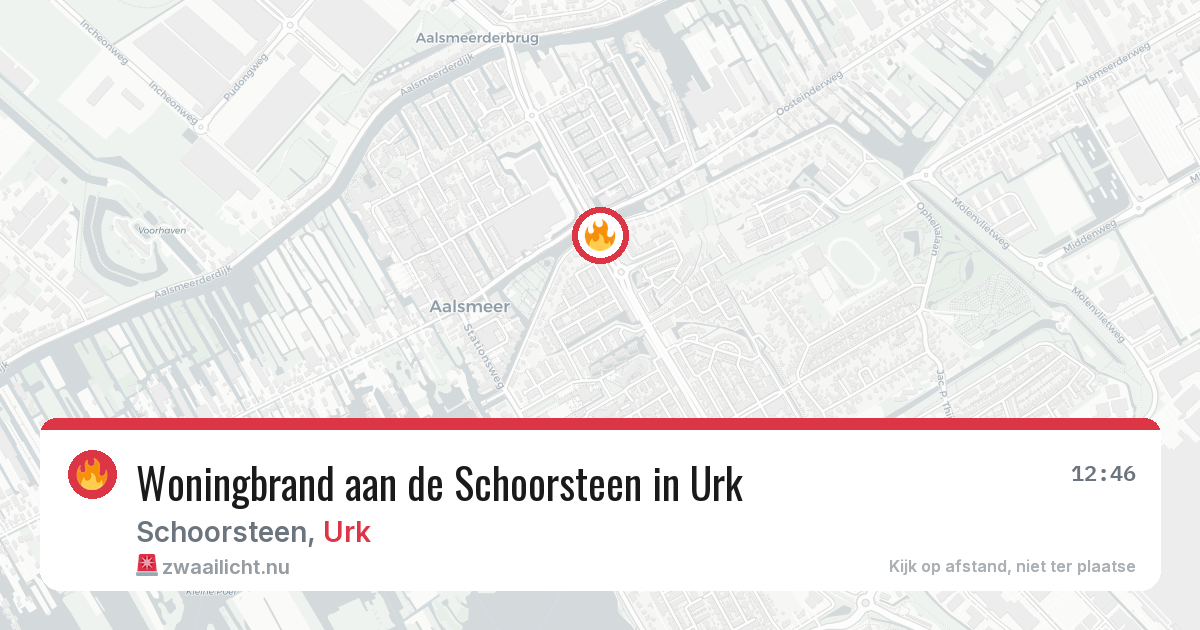 Woningbrand aan de Schoorsteen in Urk — 23 apr 2026