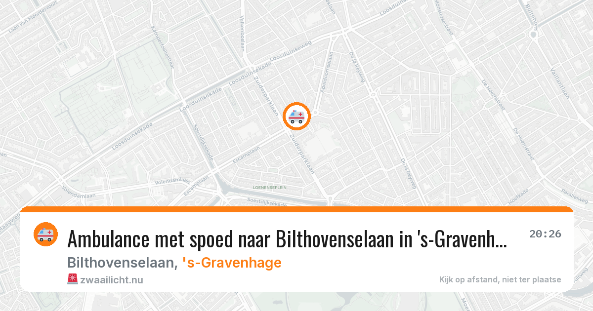 Ambulance met spoed naar Bilthovenselaan in 's-Gravenhage — 22 jan 2026