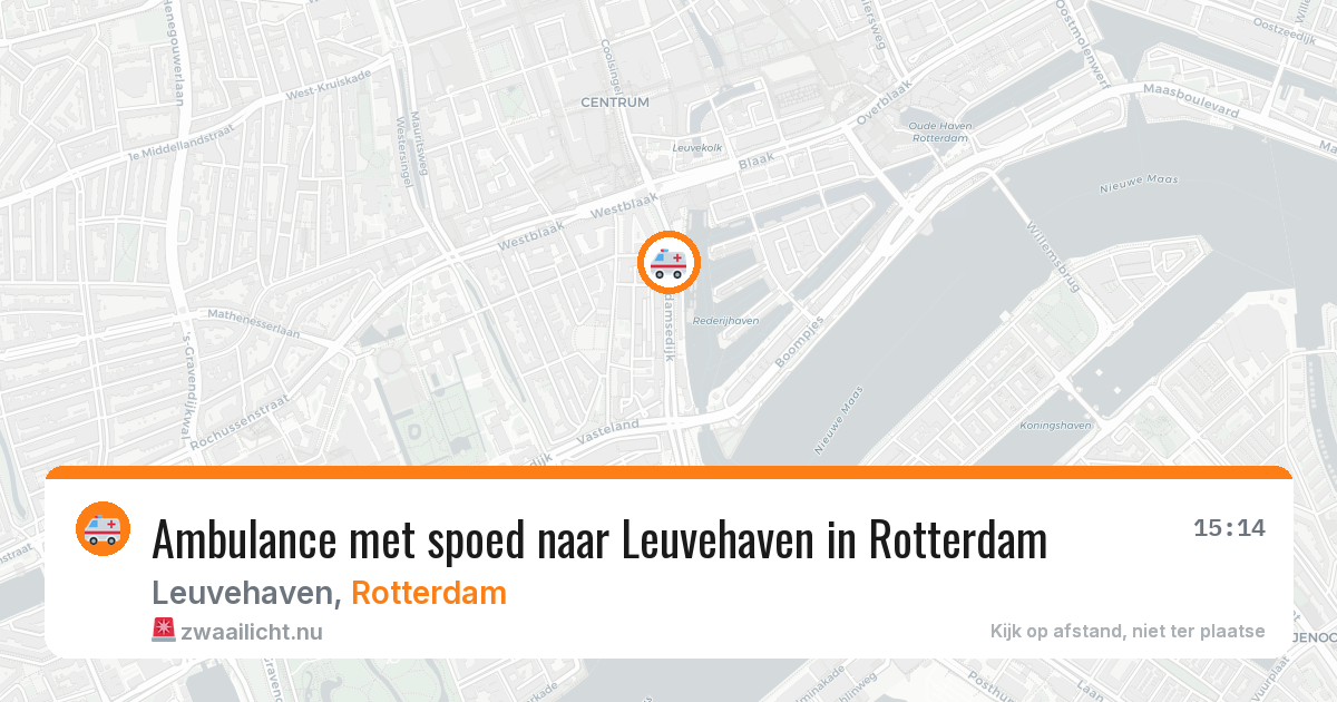 Ambulance met spoed naar Leuvehaven in Rotterdam — 20 jul 2026