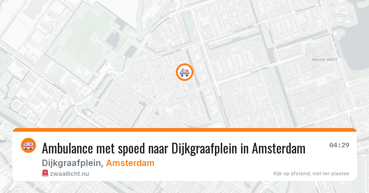 Ambulance met spoed naar Dijkgraafplein in Amsterdam — 26 mrt 2026