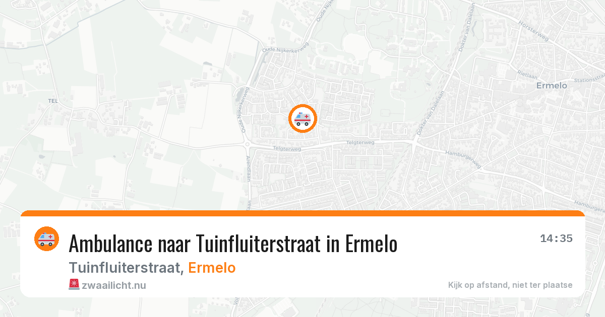 Ambulance naar Tuinfluiterstraat in Ermelo — 25 jul 2026