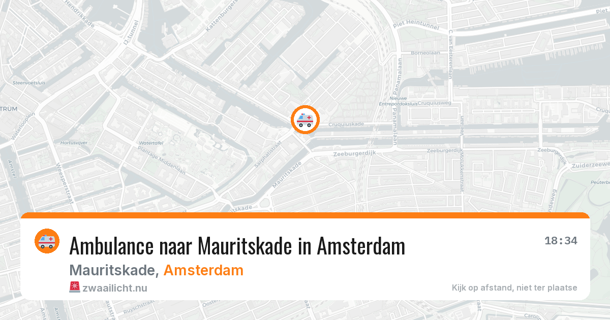 Ambulance naar Mauritskade in Amsterdam — 24 jul 2026