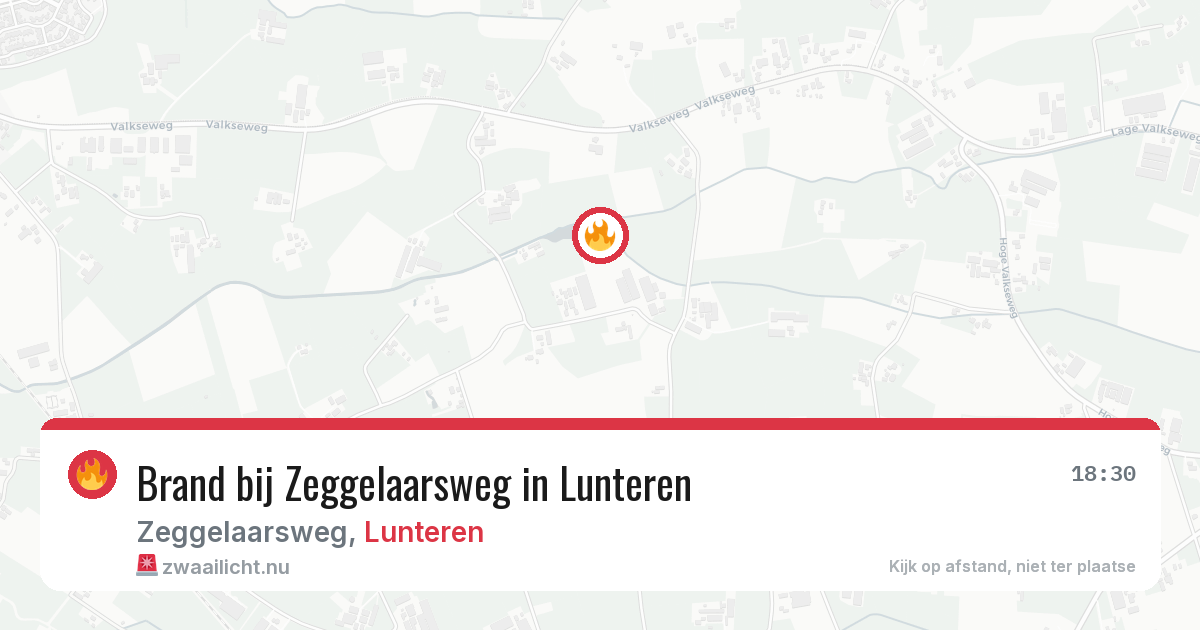 Brand bij Zeggelaarsweg in Lunteren — 17 jul 2026