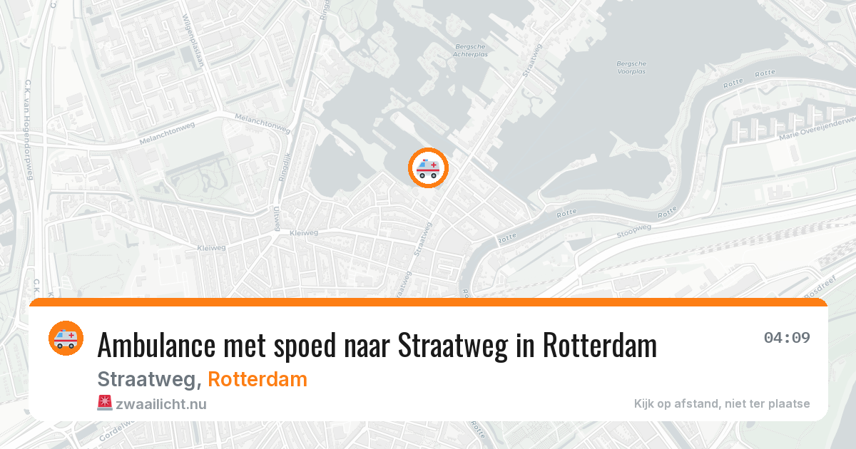 Ambulance met spoed naar Straatweg in Rotterdam — 23 mei 2026