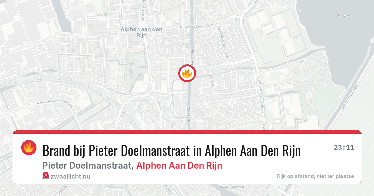 Brand bij Pieter Doelmanstraat in Alphen Aan Den Rijn — 18 jul 2026