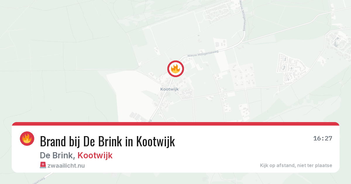 Brand bij De Brink in Kootwijk — 26 mei 2026