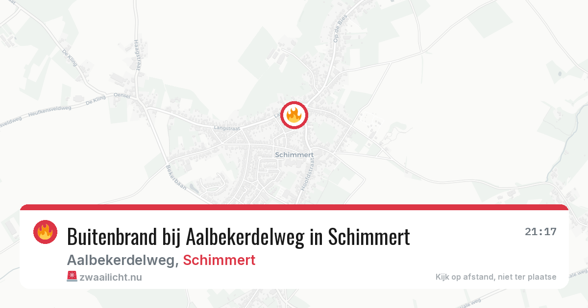 Buitenbrand bij Aalbekerdelweg in Schimmert — 7 apr 2026