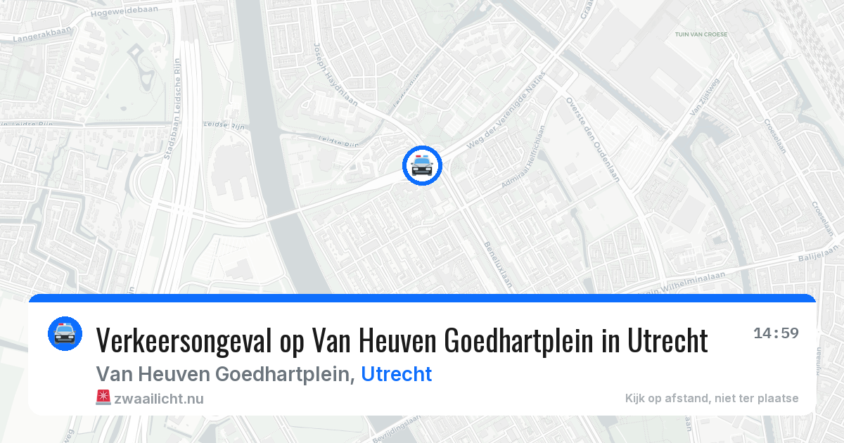 Verkeersongeval op Van Heuven Goedhartplein in Utrecht — 24 jul 2026