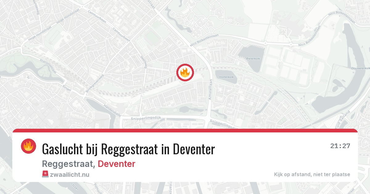 Gaslucht bij Reggestraat in Deventer — 22 mei 2026