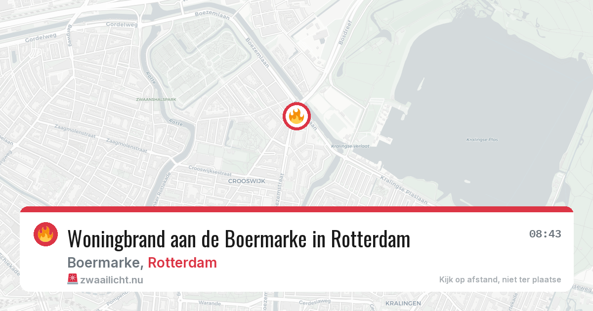 Woningbrand aan de Boermarke in Rotterdam — 20 mei 2026
