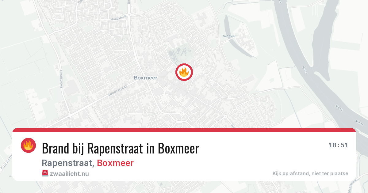 Brand bij Rapenstraat in Boxmeer — 16 apr 2026