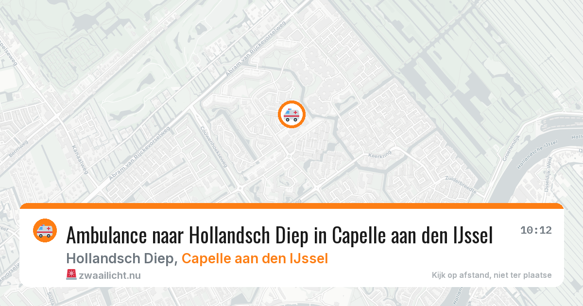 Ambulance naar Hollandsch Diep in Capelle aan den IJssel — 13 jul 2026