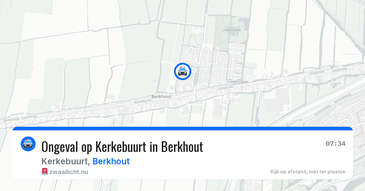 Ongeval op Kerkebuurt in Berkhout — 22 jul 2026