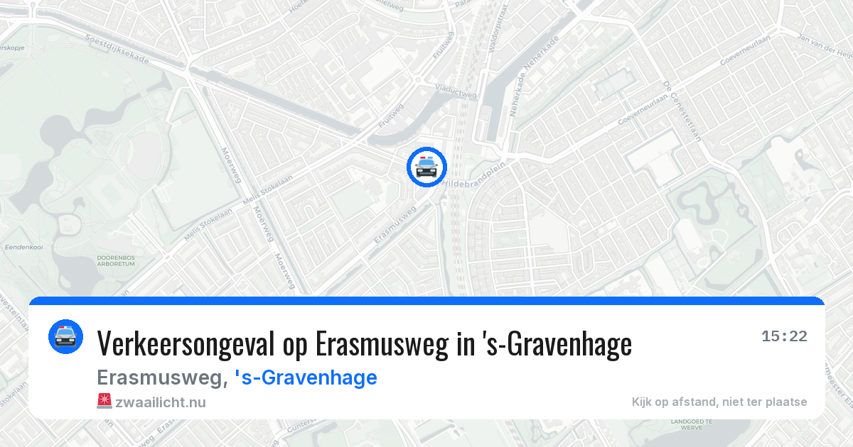 Verkeersongeval op Erasmusweg in 's-Gravenhage — 7 apr 2026