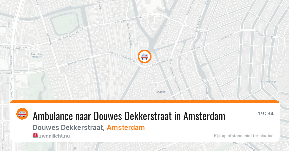 Ambulance naar Douwes Dekkerstraat in Amsterdam — 23 mrt 2026