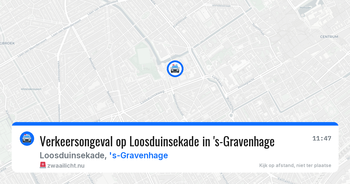 Verkeersongeval op Loosduinsekade in 's-Gravenhage — 21 jul 2026