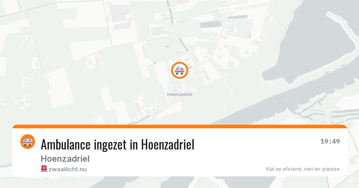 Ambulance ingezet in Hoenzadriel — 1 jul 2026
