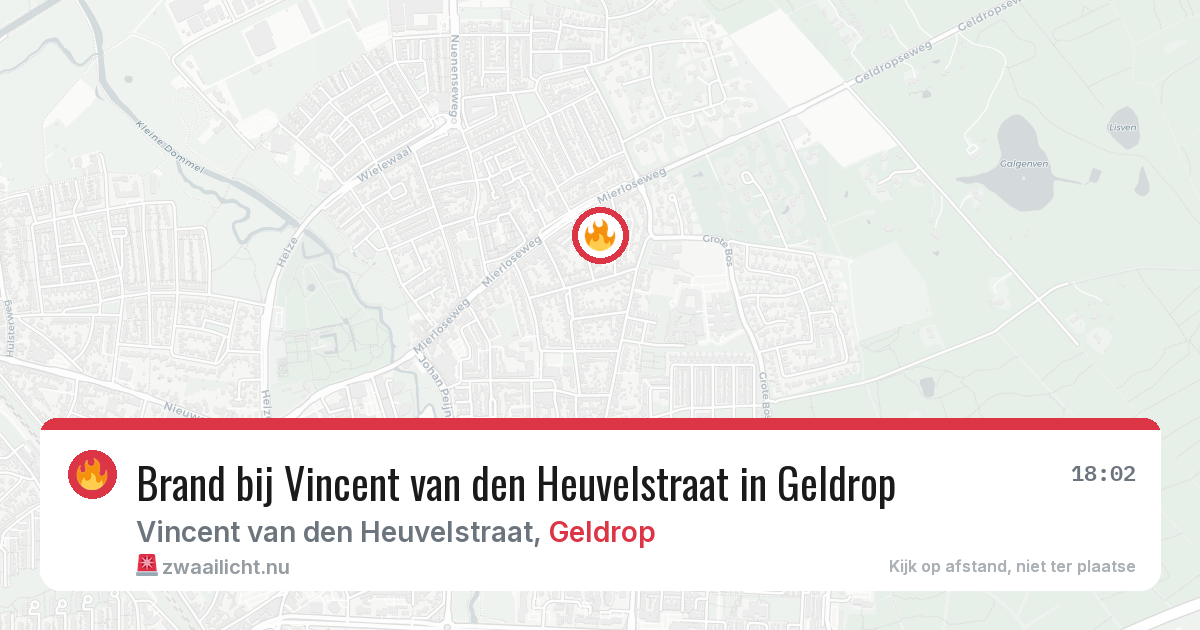 Brand bij Vincent van den Heuvelstraat in Geldrop — 8 jul 2026