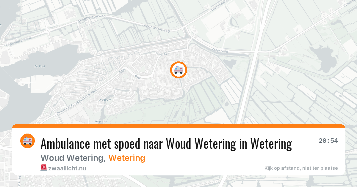 Ambulance met spoed naar Woud Wetering in Wetering — 13 jul 2026