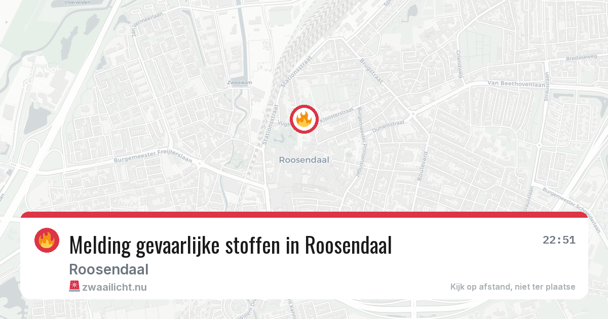 Melding gevaarlijke stoffen in Roosendaal — 28 mei 2026
