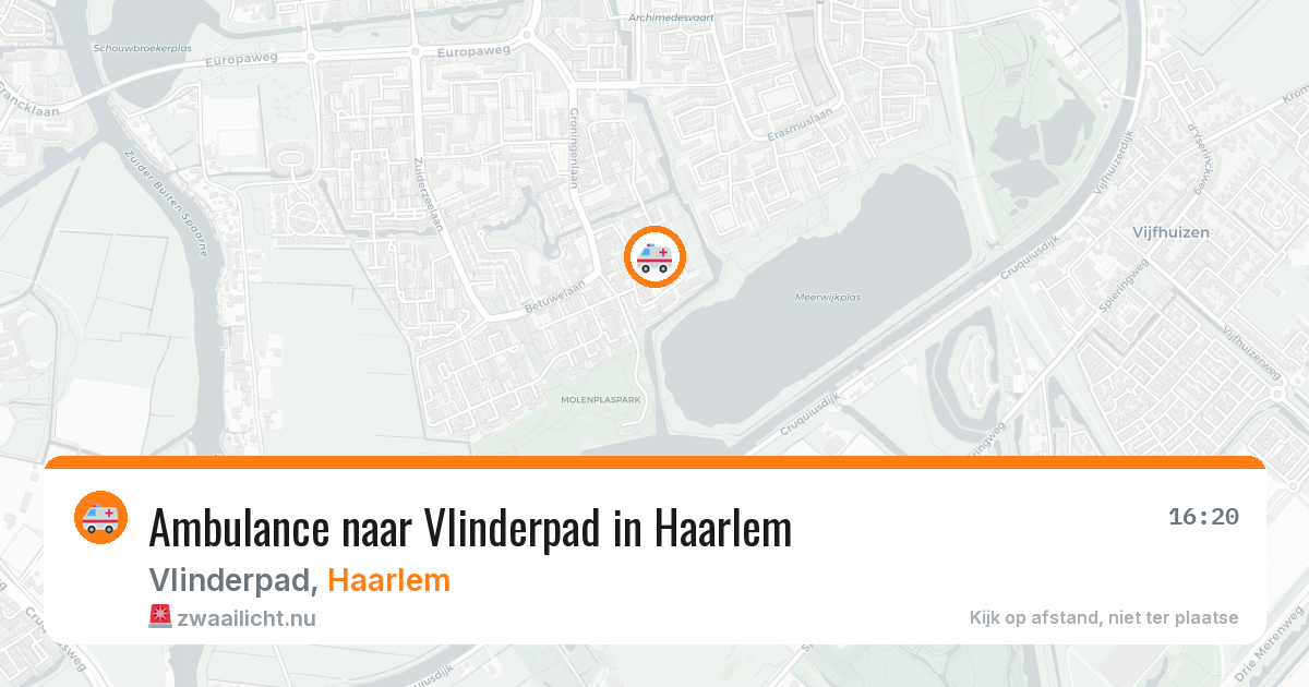 Ambulance naar Vlinderpad in Haarlem — 25 jul 2026