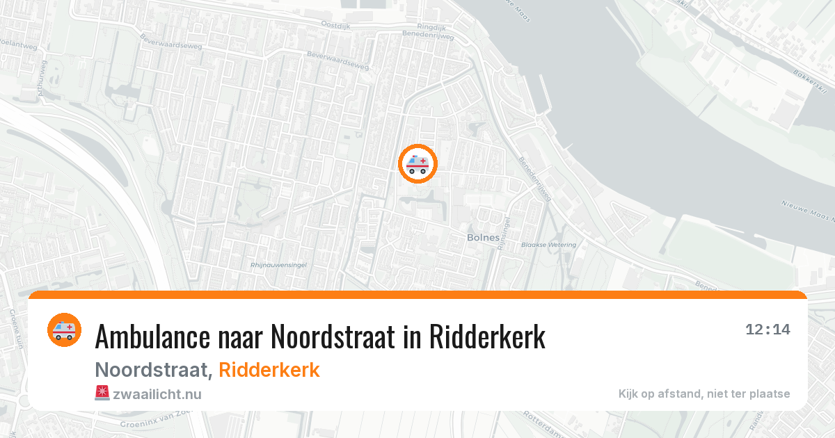 Ambulance naar Noordstraat in Ridderkerk — 26 mei 2026