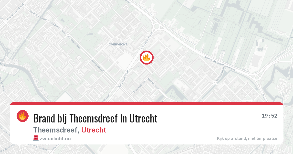 Brand bij Theemsdreef in Utrecht — 12 mei 2026