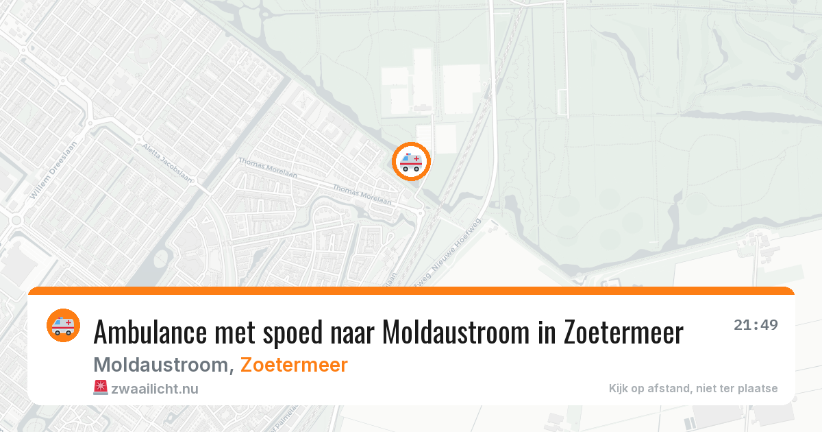 Ambulance met spoed naar Moldaustroom in Zoetermeer — 3 jun 2026