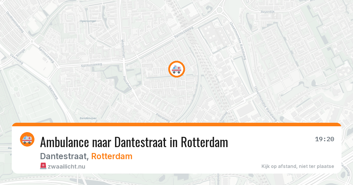 Ambulance naar Dantestraat in Rotterdam — 25 mrt 2026