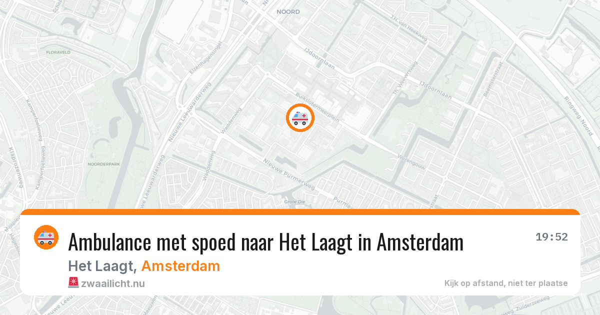 Ambulance met spoed naar Het Laagt in Amsterdam — 10 jul 2026