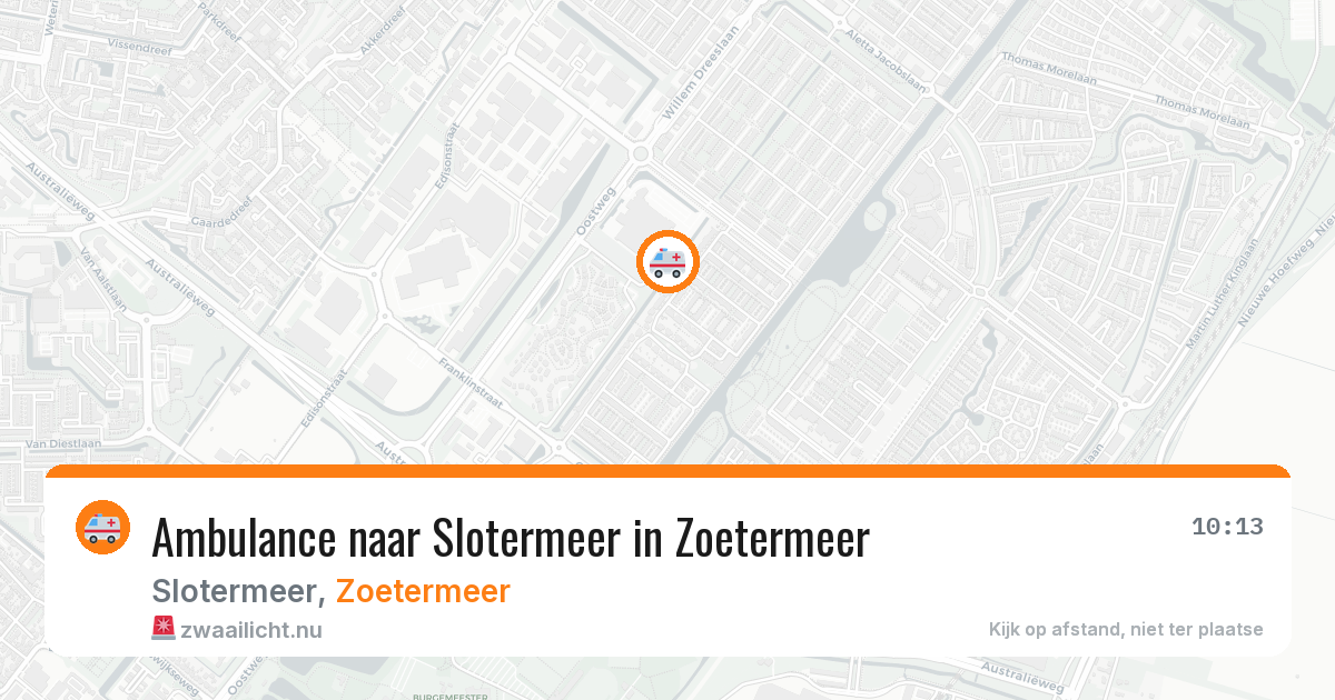 Ambulance naar Slotermeer in Zoetermeer — 4 jun 2026