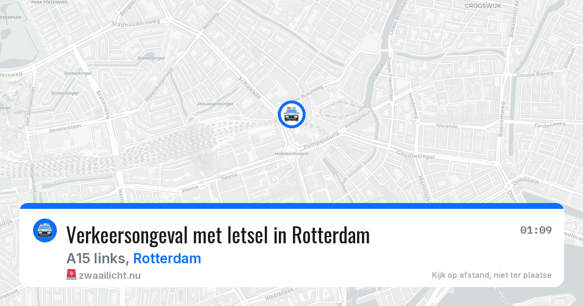 Verkeersongeval met letsel in Rotterdam — 13 jul 2026