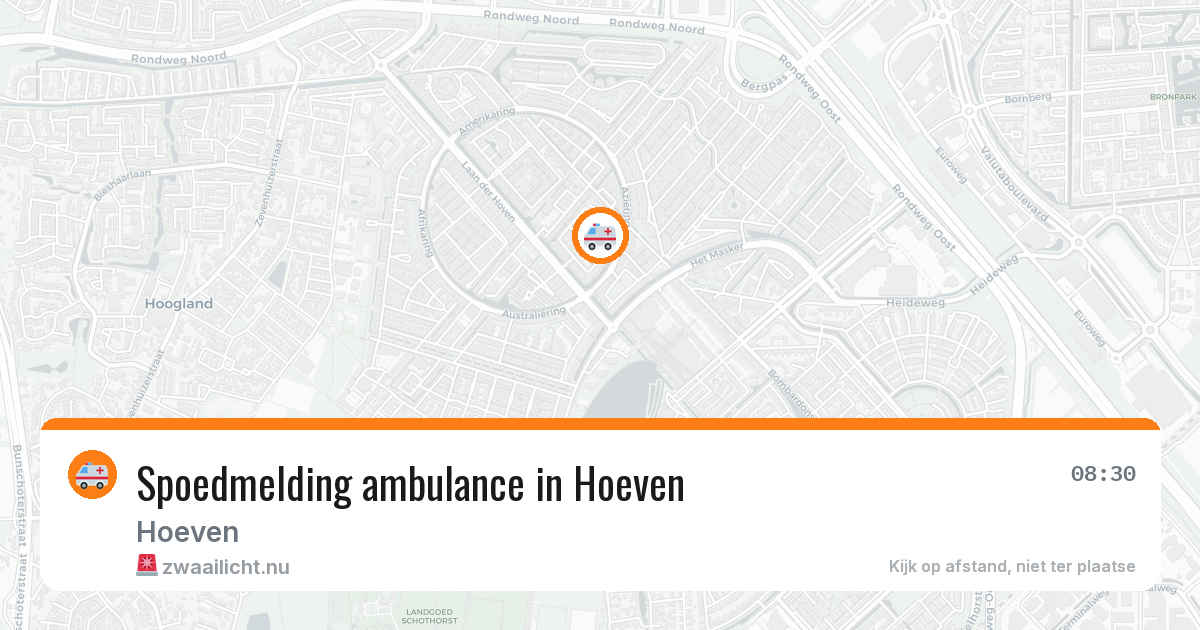 Spoedmelding ambulance in Hoeven — 18 mrt 2026
