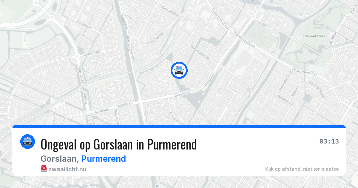 Ongeval op Gorslaan in Purmerend — 21 jul 2026